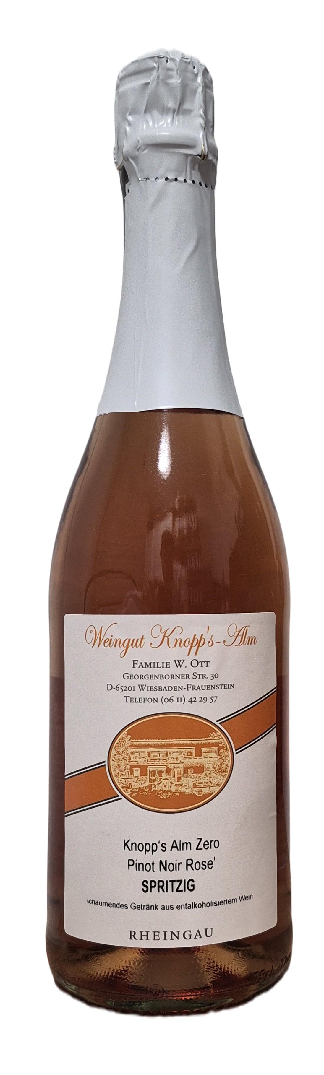 2024er Knopp's Alm Zero Pinot Noir Rose' SPRITZIG Alkoholfrei