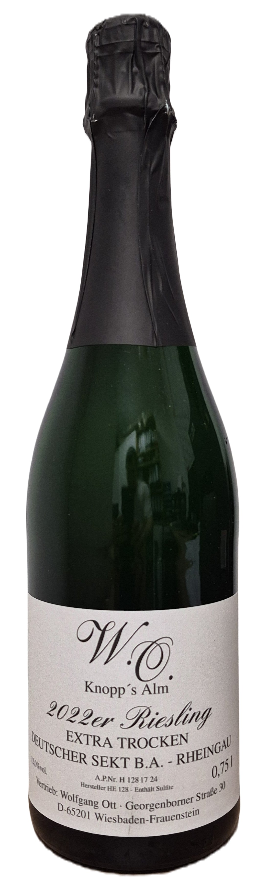 Rheingauer Riesling Sekt Extra Dry 0,75l - Weingut Knopp's Alm